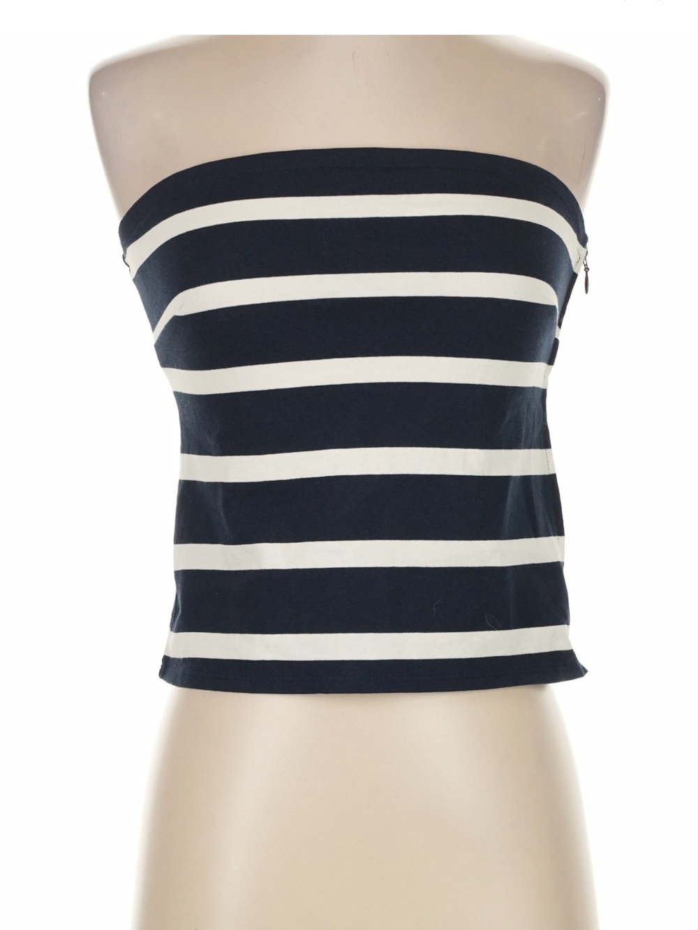 J. Crew Navy and White Striped Strapless Tube Top NWOT
